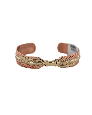 Handmade Brass Navajo Certified Authentic Native American Pure Copper Bracelet 92023-2 Handmade Brass Navajo Certified Authentic Native American Pure Copper Bracelet 92023-2
