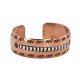Handmade Certified Authentic Maze .925 Sterling Silver Navajo Native American Pure Copper Bracelet  92018-11