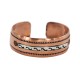 Handmade Certified Authentic Maze .925 Sterling Silver Navajo Native American Pure Copper Bracelet  92018-4