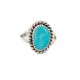 .925 Sterling Silver Navajo Certified Authentic Handmade Natural Turquoise Native American Ring Size 6 96001-7