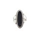 .925 Sterling Silver Navajo Certified Authentic Handmade Natural Black Onyx Native American Ring Size 6 1/2 96006-2