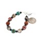 Certified Authentic Nickel Navajo Natural Black Onyx Multicolor Stones Native American Bracelet  92016-1