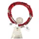 Certified Authentic .925 Sterling Silver and Nickel Handmade Navajo Natural Turquoise Coral Native American Necklace  94007-16039-1