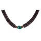 .925 Sterling Silver Navajo Certified Authentic Natural Turquoise Graduated Heishi Goldstone Native American Necklace 95004-2