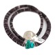 Navajo .925 Sterling Silver Certified Authentic Natural Turquoise Graduated Heishi Native American Necklace 95004-8 Navajo .925 Sterling Silver Certified Authentic Natural Turquoise Graduated Heishi Native American Necklace 95004-8