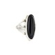 .925 Sterling Silver Navajo Certified Authentic Handmade Natural Black Onyx Native American Ring Size 7 96008-3