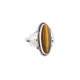 .925 Sterling Silver Navajo Certified Authentic Handmade Natural Tigers Eye Native American Ring size 8  96007-1