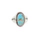 .925 Sterling Silver Navajo Certified Authentic Handmade Natural Turquoise Native American Ring Size 8 1/2 96002-8