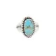 .925 Sterling Silver Navajo Certified Authentic Handmade Natural Turquoise Native American Ring Size 8 1/2 96002-8