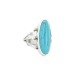 .925 Sterling Silver Navajo Certified Authentic Handmade Natural Turquoise Native American Ring size 6 3/4  96005-2