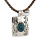 Certified Authentic .925 Sterling Silver and Nickel Handmade Navajo Natural Turquoise Tigers Eye Native American Necklace  94005-6-95001-1