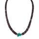 Navajo .925 Sterling Silver Certified Authentic Natural Turquoise Graduated Heishi Native American Necklace 95004-8 Navajo .925 Sterling Silver Certified Authentic Natural Turquoise Graduated Heishi Native American Necklace 95004-8