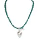 .925 Sterling Silver Deer Handmade Certified Authentic Navajo Natural Turquoise Native American Necklace 94009-3-750124 .925 Sterling Silver Deer Handmade Certified Authentic Navajo Natural Turquoise Native American Necklace 94009-3-750124