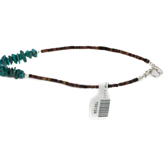 .925 Sterling Silver Deer Handmade Certified Authentic Navajo Natural Turquoise Native American Necklace 94009-3-750124 .925 Sterling Silver Deer Handmade Certified Authentic Navajo Natural Turquoise Native American Necklace 94009-3-750124