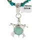 .925 Sterling Silver Toad Handmade Certified Authentic Navajo Turquoise Native American Necklace 94012-25301
