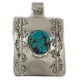 Certified Authentic Bear Paw Handmade Navajo Natural Turquoise Native American Nickel Pendant 94005-7