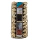 Navajo Handmade Certified Authentic .925 Sterling Silver Inlaid Natural Black Onyx Spiny Oyster Turquoise Mother of Pearl Native American Nickel and Brass Money Clip 91003-2 Navajo Handmade Certified Authentic .925 Sterling Silver Inlaid Natural Black Onyx Spiny Oyster Turquoise Mother of Pearl Native American Nickel and Brass Money Clip 91003-2