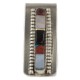 Navajo Handmade Certified Authentic .925 Sterling Silver Inlaid Natural Mother of Pearl Black Onyx Spiny Oyster Turquoise Native American Nickel Money Clip 91003-8 Navajo Handmade Certified Authentic .925 Sterling Silver Inlaid Natural Mother of Pearl Black Onyx Spiny Oyster Turquoise Native American Nickel Money Clip 91003-8