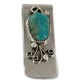 Navajo Handmade Certified Authentic .925 Sterling Silver Natural Turquoise Native American Nickel Money Clip 91005-4