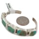 .925 Sterling Silver Certified Authentic Handmade Navajo Natural Turquoise Native American Bracelet 92002-2