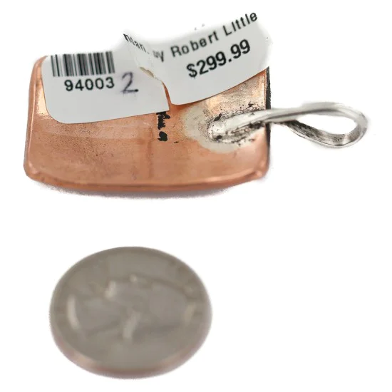 Bear Paw Handmade Certified Authentic Navajo Pure .925 Sterling Silver Native American Copper Pendant 94003-2 Bear Paw Handmade Certified Authentic Navajo Pure .925 Sterling Silver Native American Copper Pendant 94003-2