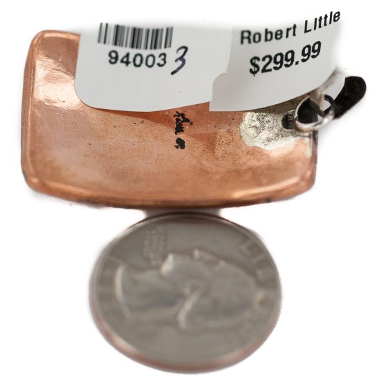 Bear Paw Handmade Certified Authentic Navajo Pure .925 Sterling Silver Native American Copper Pendant 94003-3 Bear Paw Handmade Certified Authentic Navajo Pure .925 Sterling Silver Native American Copper Pendant 94003-3