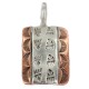 Bear Paw Handmade Certified Authentic Navajo Pure .925 Sterling Silver Native American Copper Pendant 94003-2