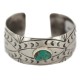 Certified Authentic Handmade Navajo Natural Turquoise Native American Nickel Bracelet 92001-2