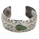 Certified Authentic Handmade Navajo Natural Turquoise Native American Nickel Bracelet 92001-4