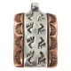 Handmade Bear Paw Certified Authentic Navajo Pure .925 Sterling Silver and Copper Native American Pendant 94003-1