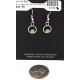 Certified Authentic Navajo .925 Sterling Silver Natural Gaspeite Native American Dangle Earrings 27226-3