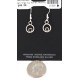 Certified Authentic Navajo .925 Sterling Silver Natural Black Onyx Dangle Native American Earrings 27226-6