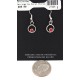 Certified Authentic Navajo .925 Sterling Silver Natural Coral Dangle Native American Earrings 27226-1
