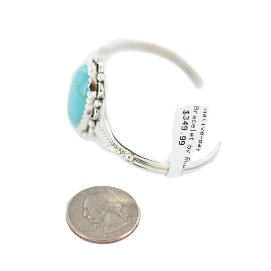 Handmade Certified Authentic Navajo .925 Sterling Silver Turquoise Native American Bracelet 13085 Handmade Certified Authentic Navajo .925 Sterling Silver Turquoise Native American Bracelet 13085