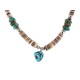Navajo .925 Sterling Silver Certified Authentic Turquoise Graduated Heishi Native American Necklace 18195 Navajo .925 Sterling Silver Certified Authentic Turquoise Graduated Heishi Native American Necklace 18195