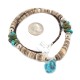 Navajo .925 Sterling Silver Certified Authentic Turquoise Graduated Heishi Native American Necklace 18195 Navajo .925 Sterling Silver Certified Authentic Turquoise Graduated Heishi Native American Necklace 18195