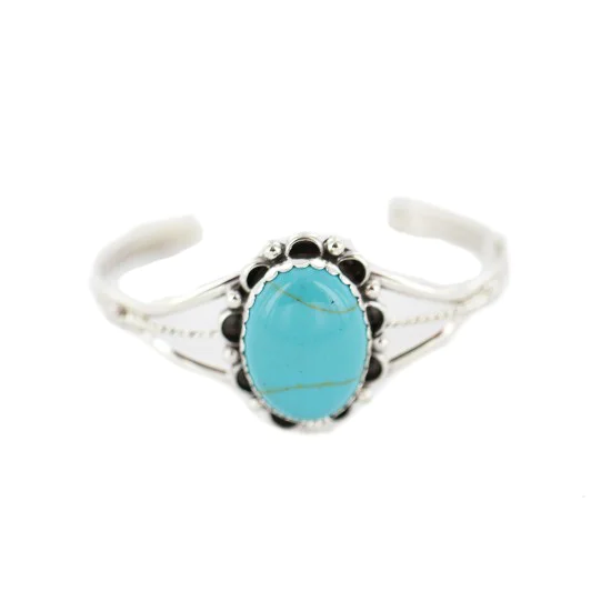 Handmade Certified Authentic Navajo .925 Sterling Silver Turquoise Native American Bracelet 13085 Handmade Certified Authentic Navajo .925 Sterling Silver Turquoise Native American Bracelet 13085