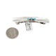 Handmade Silver Certified Authentic Navajo Natural Turquoise Native American Hair Barrette 10346-7