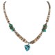 Navajo .925 Sterling Silver Certified Authentic Turquoise Graduated Heishi Native American Necklace 18195 Navajo .925 Sterling Silver Certified Authentic Turquoise Graduated Heishi Native American Necklace 18195