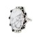 .925 Sterling Silver Navajo Certified Authentic Handmade White Howlite Native American Ring size 8 3/4 18198-2