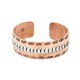 Handmade Certified Authentic Maze Navajo .925 Sterling Silver and Pure Copper Native American Bracelet 13097-14