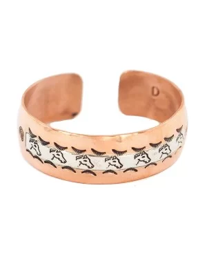 Navajo Maze Horse Head .925 Sterling Silver and Copper Bracelet NB160303213841 Navajo Maze Horse Head .925 Sterling Silver and Copper Bracelet NB160303213841