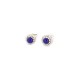 Certified Authentic Navajo .925 Sterling Silver Natural Lapis Native American Stud Earrings  27228-5