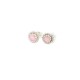 Certified Authentic Navajo .925 Sterling Silver Pink Mother of Pearl Native American Stud Earrings  27228-1