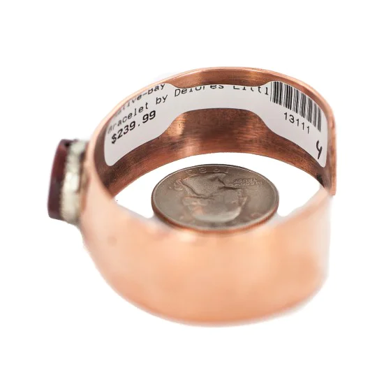 Navajo Handmade Red Jasper Pure Copper Bracelet NB160304204534