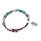Certified Authentic Navajo Natural Turquoise Amethyst Heishi Native American Adjustable Wrap Bracelet 13110