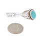 Handmade Navajo Certified Authentic .925 Sterling Silver Natural Turquoise Native American Ring Size 7 1/2 13106-2