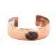 Certified Authentic Handmade Navajo Natural Red Jasper Native American Pure Copper Bracelet 13111-5
