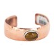 Navajo Handmade Natural Tigers Eye Pure Copper Bracelet 13111-1