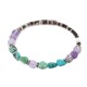 Certified Authentic Navajo Natural Turquoise Amethyst Heishi Native American Adjustable Wrap Bracelet 13110
